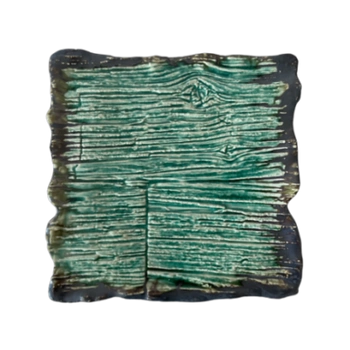 Talerz płytki prostokątny Moku szmaragd 30 x 30 cm | KERA CERAMIKA 16.5.SZMARAGD