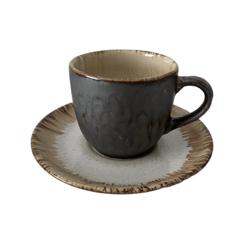 Filiżanka 200 ml ze spodkiem 15 cm Still Cristall dolomit | KERA CERAMIKA 2.3.1.DOLOMIT