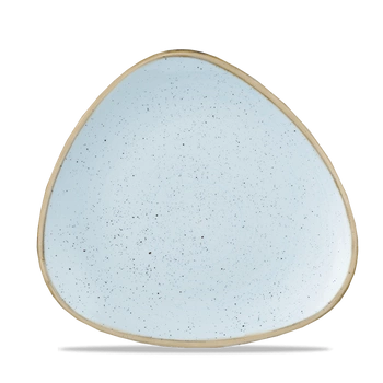 Talerz porcelanowy trójkątny Duck Egg Blue śr. 22.9 cm | FINE DINE SDESTR91