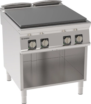 Kuchnia gastronomiczna elektryczna na szafce otwartej, płyta solid top, 80 cm | TECNOINOX 316015