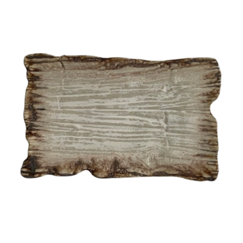 Talerz płytki prostokątny Moku dolomit 30 x 18 cm | KERA CERAMIKA 16.2.DOLOMIT