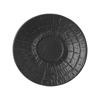 Spodek do filiżanki do kawy Crust - 14 cm, kolor czarny | FINE DINE 767344