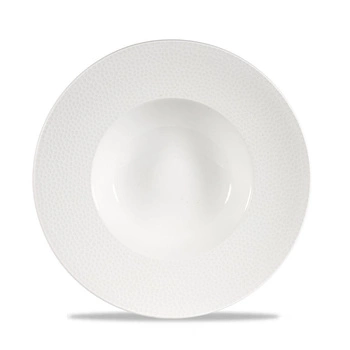 Talerz porcelanowy do pasty z szerokim rantem Isla śr. 24 cm | FINE DINE WHISIWBM1