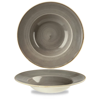Talerz do pasty porcelanowy Peppercorn Grey śr. 28 cm | FINE DINE SPGSVWBL1