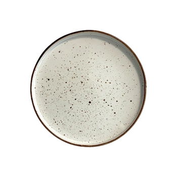 Talerz płytki z rantem Arondi krem 25 cm | KERA CERAMIKA 18.2.RUSTIC KREM