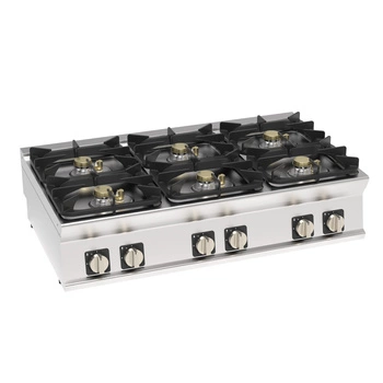 Kuchnia gastronomiczna gazowa super 6-palnikowa nastawna | TECNOINOX 713203