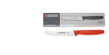 Zestaw noży z falistą krawędzią - 11 cm, 6-częściowy, czerwony | GIESSER MESSER 8365 wsp 11-6 r