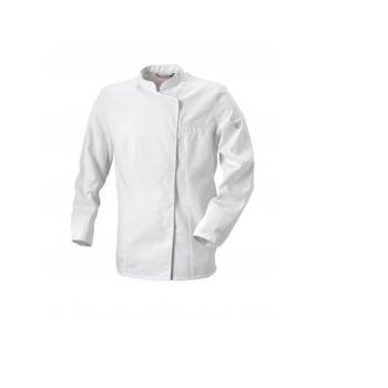 Bluza kucharska Expression biała z lamówką długi rękaw M | ROBUR U-EX-WLS-M