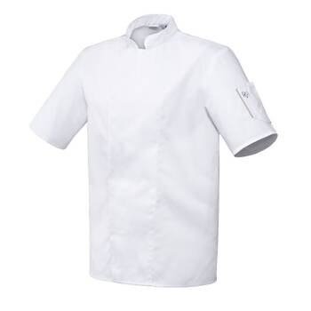 Bluza kucharska Nero biała krótki rękaw XL | ROBUR U-NE-WTS-XL