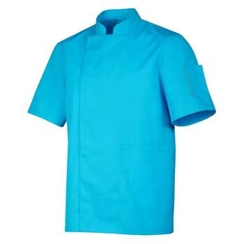 Bluza kucharska Nero turkus krótki rękaw M | ROBUR U-NE-TTS-M