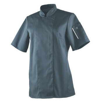 Bluza kucharska Unera antracyt krótki rękaw S | ROBUR U-UN-GTS-S