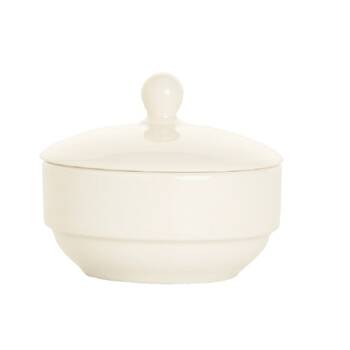 Cukiernica z pokrywką porcelanowa CREMA - 10 cm | FINE DINE 770832