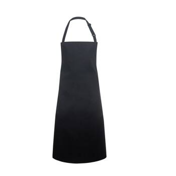 Fartuch kucharski Basic 75 x 90 cm z klamerką czarny | KARLOWSKY BLS 4-1-Stck