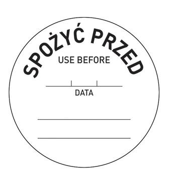 Naklejka FOOD SAFETY - Spożyć przed | HENDI 850145