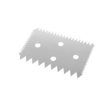 Skrobka cukierniczo-piekarnicza prostokątna nierdzewna grzebień 10,2x6,9 cm | HENDI 554234