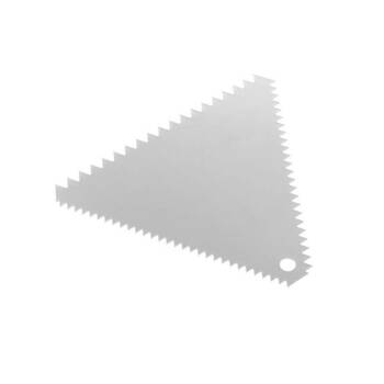 Skrobka cukierniczo-piekarnicza trójkątna nierdzewna grzebień 11x11 cm | HENDI 554227