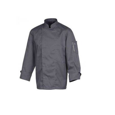 Bluza kucharska Nero antracyt długi rękaw XS | ROBUR U-NE-ALS-XS