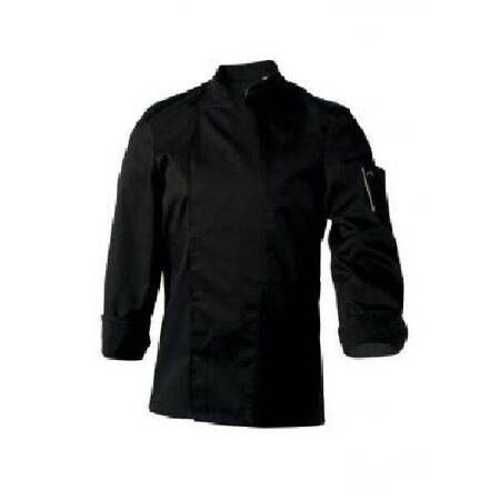 Bluza kucharska Nero czarna długi rękaw XXXL | ROBUR U-NE-BLS-XXXL