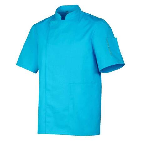 Bluza kucharska Nero turkus krótki rękaw XL | ROBUR U-NE-TTS-XL