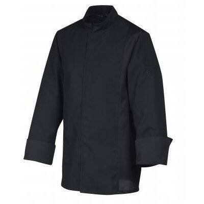 Bluza kucharska Siaka czarna długi rękaw L | ROBUR U-SI-BLS-L