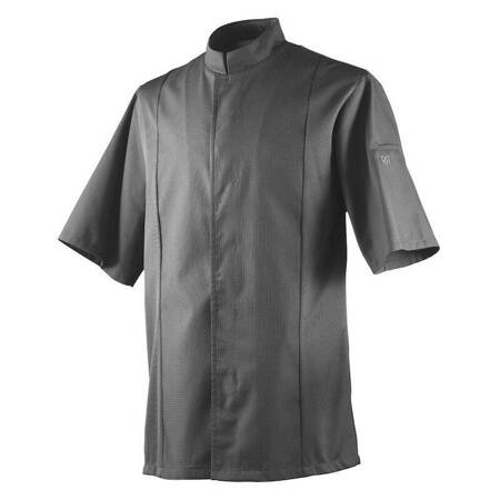 Bluza kucharska Siaka szara krótki rękaw M | ROBUR U-SI-GTS-M
