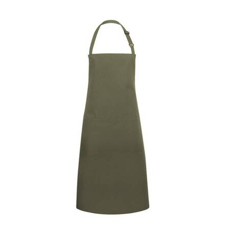 Fartuch kucharski Basic 75 x 90 cm z kieszenią i klamerką zielony mech | KARLOWSKY BLS 5-79-Stck
