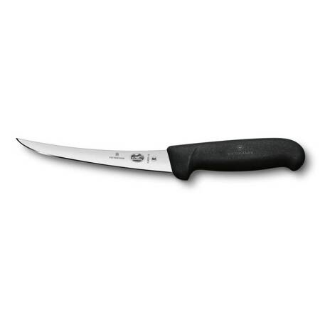 Nóż do trybowania czarny FIBROX - dł. ostrza 15 cm | VICTORINOX 5.6603.15