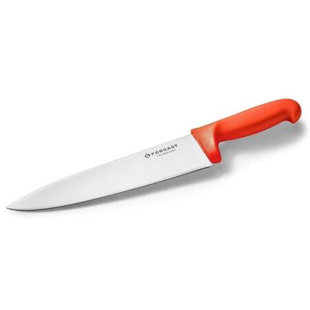 Nóż kuchenny HACCP czerwony dł. 24 cm | FORGAST FG01801