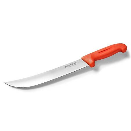 Nóż kuchenny HACCP czerwony rzeźniczy dł. 24 cm | FORGAST FG01854