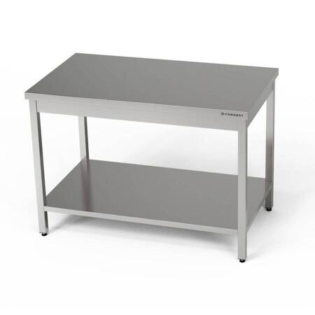 Stół roboczy centralny nierdzewny z półką 100x80x85 cm | FORGAST