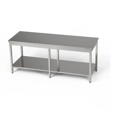 Stół roboczy centralny nierdzewny z półką 180x80x85 cm | FORGAST