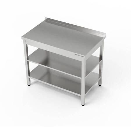 Stół roboczy nierdzewny z dwiema półkami 50x60x85 cm | FORGAST