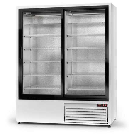Szafa chłodnicza 2-drzwiowa przeszklona przyścienna | RAPA SCh-SR 1600