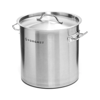 Garnek ze stali nierdzewnej wysoki z pokrywką, 17 l, średnica 28 cm | FORGAST FG02117